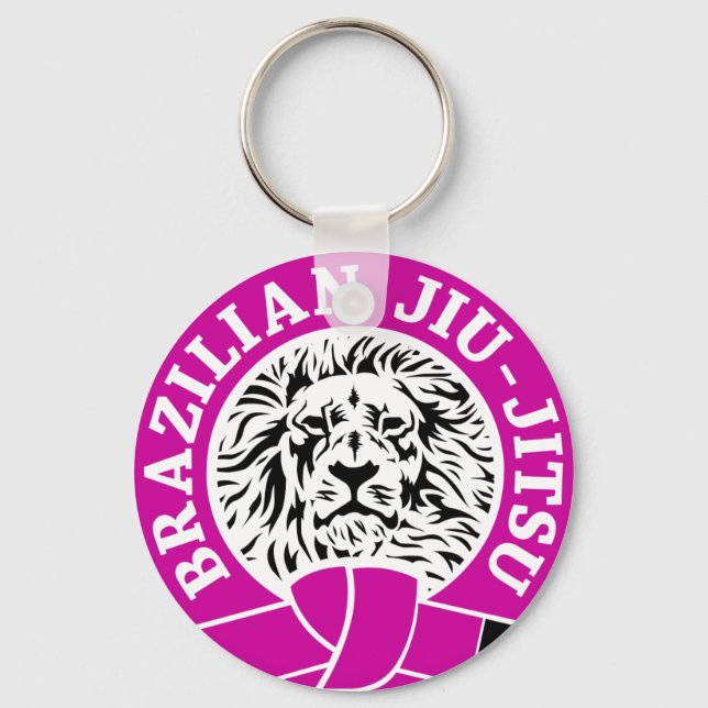 Brazilian Jiu-Jitsu (Key Chain) Purple Belt Key Ring (Front)