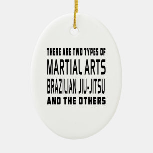 Brazilian Jiu-Jitsu Martial Arts Designs Ceramic Tree Decoration