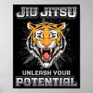 Brazilian Jiu Jitsu MMA and Grappling BJJ Angry Poster