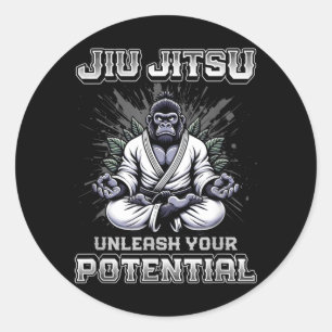 Brazilian Jiu Jitsu MMA and Grappling BJJ Classic Round Sticker