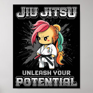 Brazilian Jiu Jitsu MMA and Grappling BJJ Cute Poster