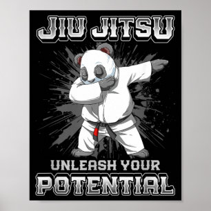 Brazilian Jiu Jitsu MMA and Grappling BJJ Dabbing Poster