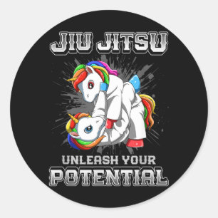 Brazilian Jiu Jitsu MMA and Grappling BJJ Fighting Classic Round Sticker