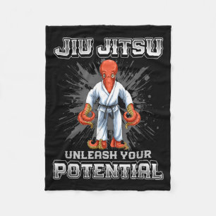 Brazilian Jiu Jitsu MMA and Grappling BJJ Octopus Fleece Blanket