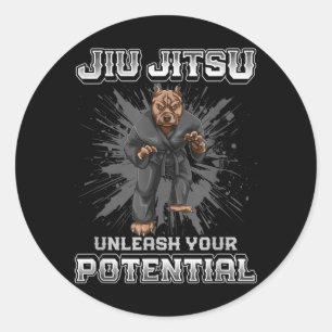 Brazilian Jiu Jitsu MMA and Grappling BJJ Pitt Classic Round Sticker