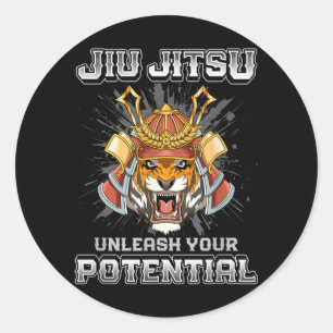 Brazilian Jiu Jitsu MMA and Grappling BJJ Samurai Classic Round Sticker