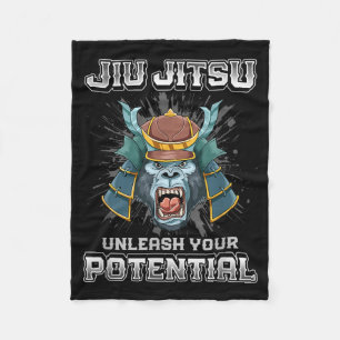 Brazilian Jiu Jitsu MMA and Grappling BJJ Samurai Fleece Blanket