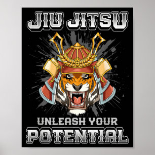 Brazilian Jiu Jitsu MMA and Grappling BJJ Samurai Poster
