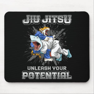 Brazilian Jiu Jitsu MMA and Grappling BJJ Shark Mouse Pad