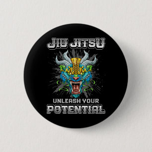 Brazilian Jiu Jitsu MMA and Grappling BJJ Tiger 6 Cm Round Badge