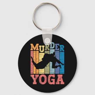 Brazilian Jiu Jitsu Murder Yoga Funny BJJ Martial Key Ring