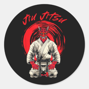 Brazilian Jiu Jitsu Oni Demon Classic Round Sticker