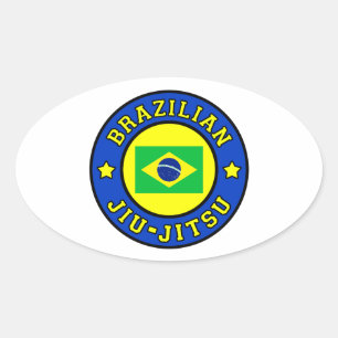 Brazilian Jiu Jitsu Oval Sticker