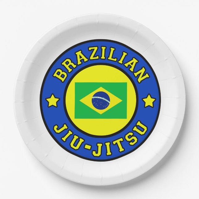 Brazilian Jiu Jitsu Paper Plate (Front)