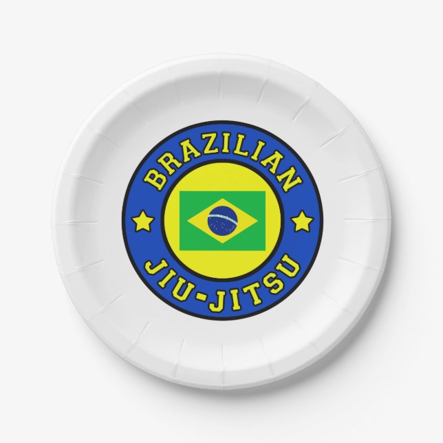 Brazilian Jiu Jitsu Paper Plate (Front)