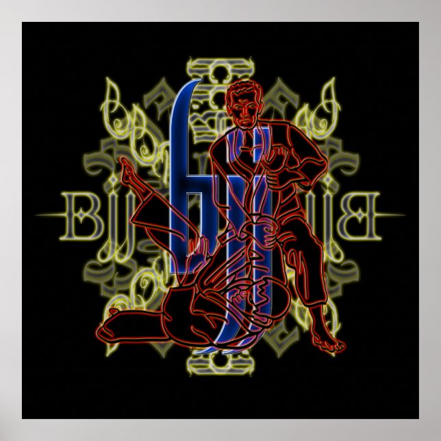 Brazilian Jiu Jitsu Poster Red Fighters (Front)