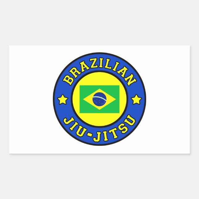 Brazilian Jiu Jitsu Rectangular Sticker (Front)