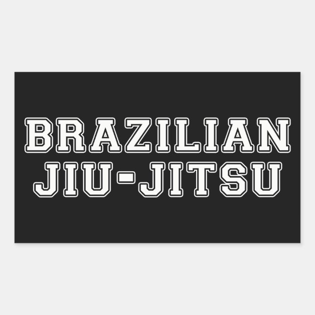 Brazilian Jiu Jitsu Rectangular Sticker (Front)
