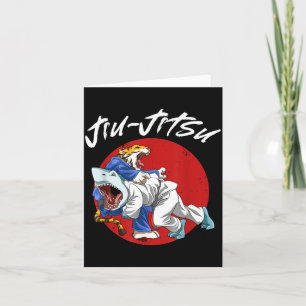 Brazilian Jiu Jitsu Shark and Tiger BJJ Grappling Card