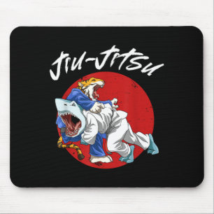 Brazilian Jiu Jitsu Shark and Tiger BJJ Grappling Mouse Pad