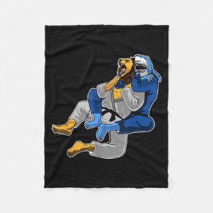 Brazilian Jiu Jitsu Shark Lion Fleece Blanket