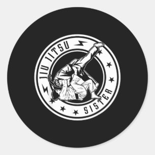Brazilian Jiu Jitsu Sister Jiu Jitsu Fighter Jiu Classic Round Sticker