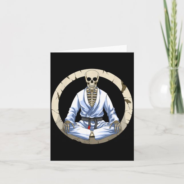 Brazilian Jiu Jitsu Skeleton Card (Front)