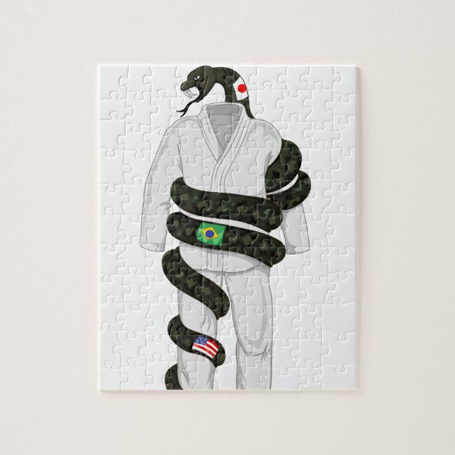 Brazilian Jiu Jitsu Snake Jigsaw Puzzle (Vertical)