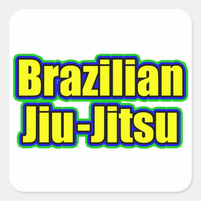 Brazilian Jiu Jitsu Square Sticker (Front)