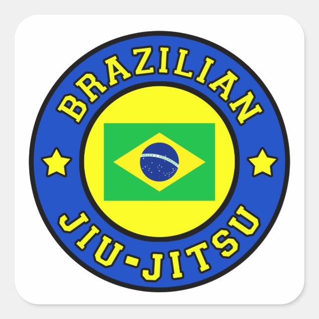 Brazilian Jiu Jitsu Square Sticker (Front)