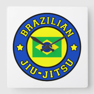 Brazilian Jiu Jitsu Square Wall Clock