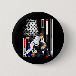 Brazilian Jiu Jitsu Stars es Rank BJJ Flag 6 Cm Round Badge