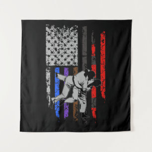 Brazilian Jiu Jitsu Stars & Stripes Rank BJJ Flag Tapestry