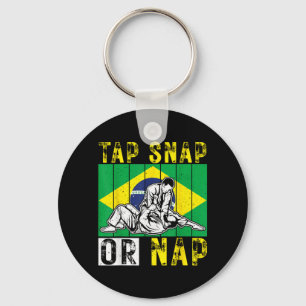 Brazilian Jiu Jitsu Tap Snap Or Nap BJJ Mix Key Ring