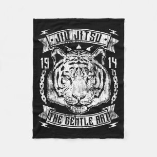 Brazilian Jiu Jitsu Tiger Fleece Blanket