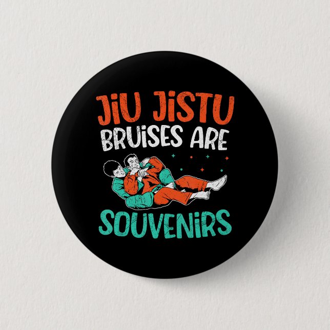 Brazilian Jiu Jitsu Trainer Martial Arts BJJ MMA 6 Cm Round Badge (Front)