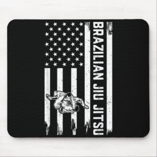 Brazilian Jiu Jitsu US Flag Brazilian Jiu Jitsu Mouse Pad
