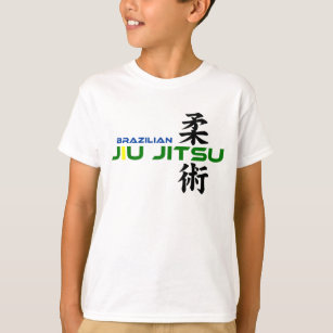 Brazilian Jiu Jitsu with Japanese Characters T-Shirt