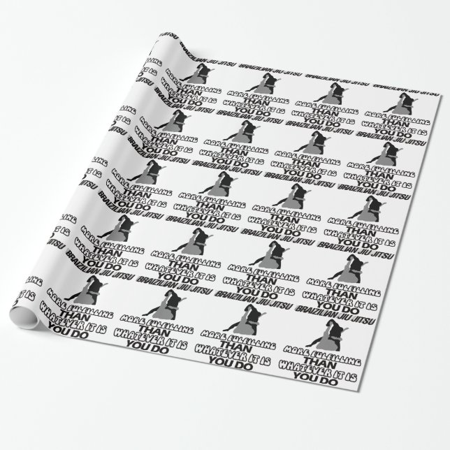 BRAZILIAN JIU JITSU WRAPPING PAPER (Unrolled)
