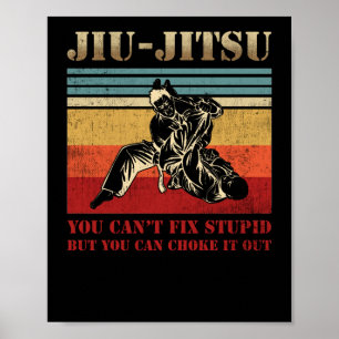 Brazilian Jiu Jitsu You Can't Fix Stupid Poster