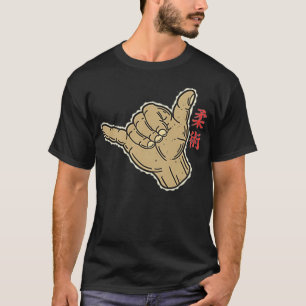 Brazilian jiujitsu Kanji Shaka Hand Let's Roll T-Shirt