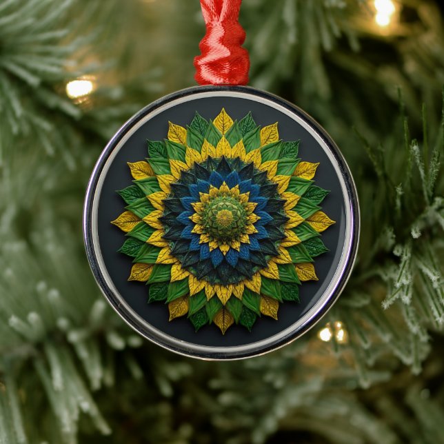 Brazilian Leaf Mandala - Christmas Ornament (Tree)