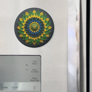 Brazilian Leaf Mandala - Refrigerator Magnet