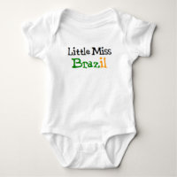 brazilian little miss baby bodysuit