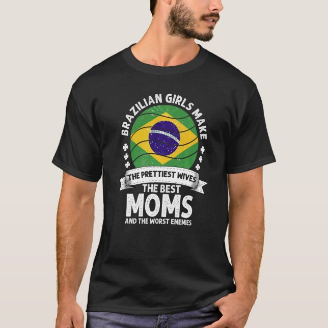 Brazilian Mum Brazil Mothers Day Mama Brazilian Am T-Shirt (Front)