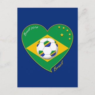 Brazilian national football team. Fútbol "BRAZIL" Postcard