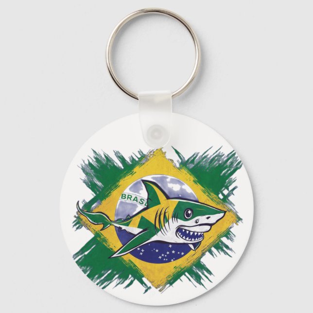 Brazilian Shark  Key Ring (Front)