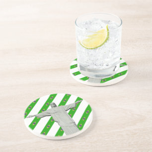 Brazilian stripes flag coaster