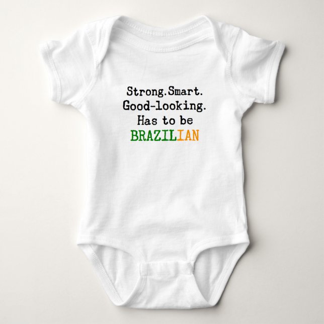 brazilian strong baby bodysuit (Front)