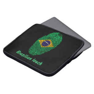 Brazilian touch fingerprint flag laptop sleeve